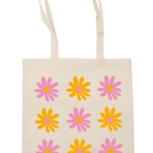 Linnen tas - vrolijke bloemen
